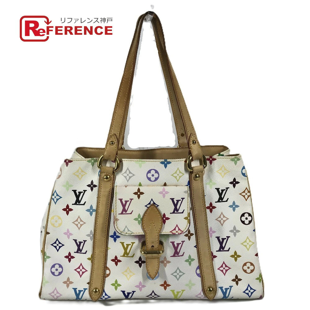 Louis Vuitton Monogram Multicolor Aurelia Tote Bag Shoulder Canvas White